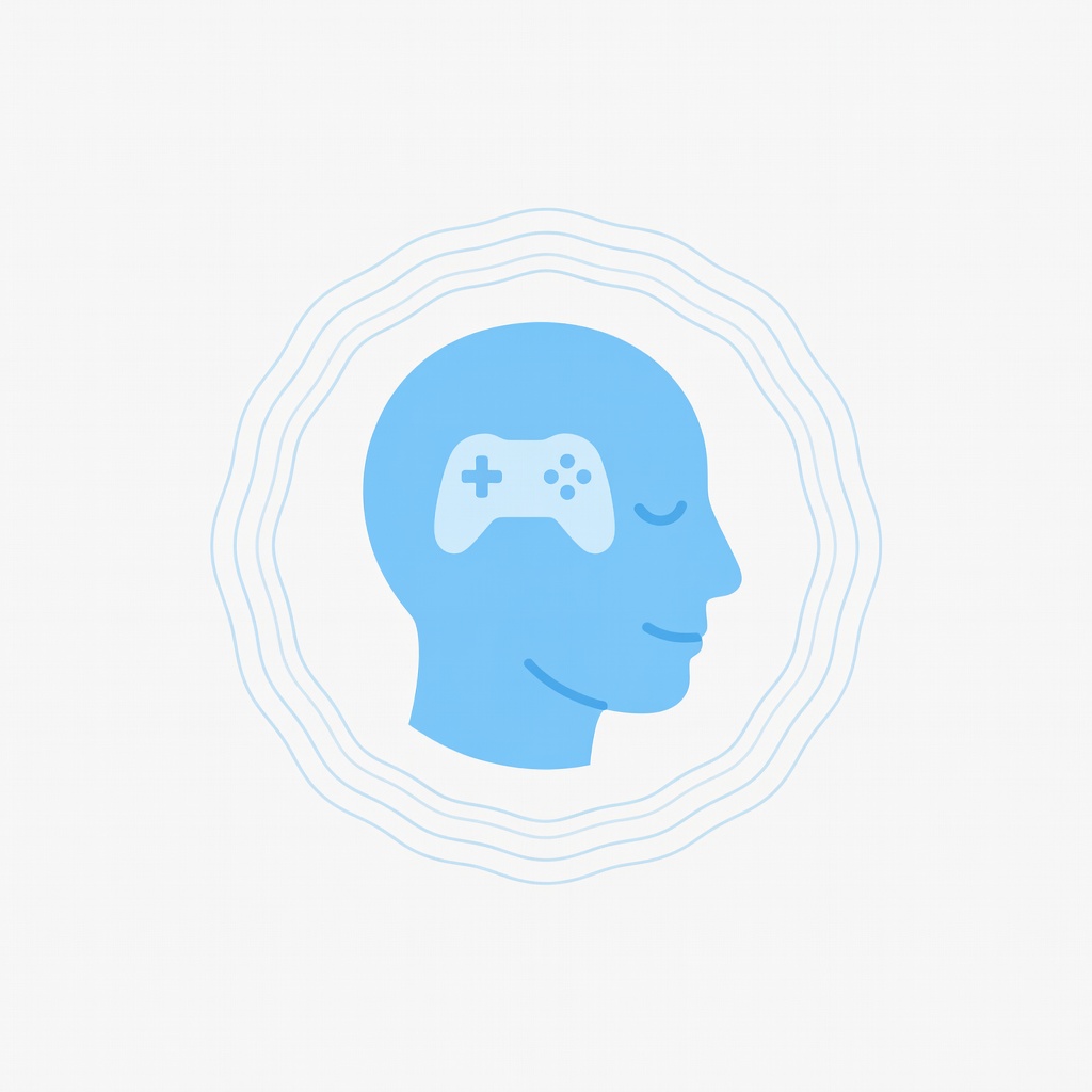 Calm focus icon representing mindful play and healthy social gaming habits